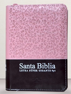 Biblia RVR60 Bolsillo LM imi Piel Marrón Rosa