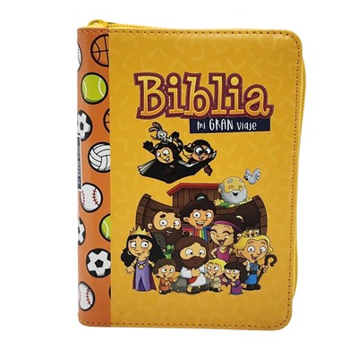 Biblia Mi Gran Viaje RVR60  Naranja Cierre