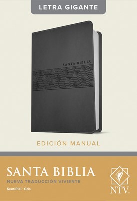 Biblia NTV Edición Manual/Letra Gigante/Gris/SentiPiel