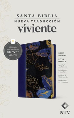 Biblia NTV Manual LG Azul Oscuro Con Filament