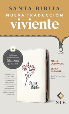 Biblia NTV Compacta Beige Cierre Con Filament