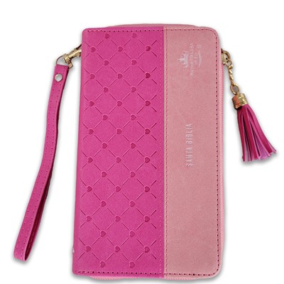 Biblia RVR6015CZTI/ Chequera Fucsia-Rosa/ Cierre