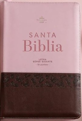 BIBLIA RVR60 088CZTI LSGI CAFÉ/ROSA CON MARIPOSAS