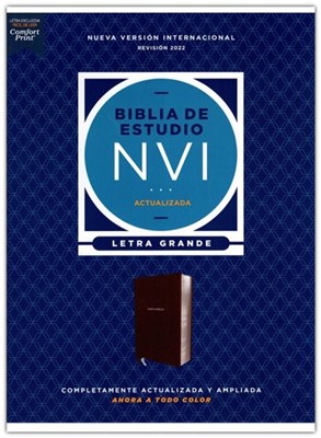Biblia Estudio NVI Actualizada Letra Grande Leathersoft Café