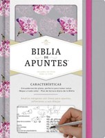 Biblia de Apuntes RVR 1960 Gris Flores (Tapa Dura Tela Gris) [Biblia]