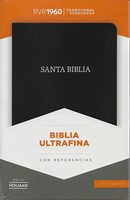 Biblia RVR1960 ultrafina con referencias con índice (Tapa imitación piel fabricada negro)