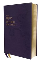 Biblia NBLA Estudio Inductivo Piel Morada Italiana (Imitación Piel) [Biblia de Estudio]