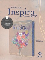 Biblia Inspira NTV con Filament Flores Moradas (Simi Piel) [Biblia]