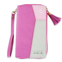 Biblia RVR6015CZTI/ Chequera Rosa-Fucsia-Gris/ Cierre Índice (Imitación Piel con Cierre) [Biblia]