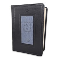 Biblia RVR60 035c PJR frame negro/gris Tamaño Compacto (Imitación Piel) [Biblia Compacta]