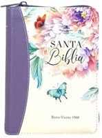 Biblia RV60 025CZTI PJR CP Jardín Lila Cierre (Simi Piel) [Biblia Compacta]