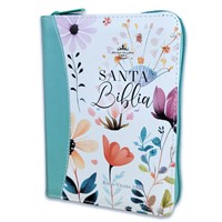 Biblia RVR60 025CZTI PJR CP Jardín Turquesa (Simi Piel) [Biblia de Bolsillo]
