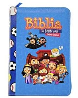 Biblia Mi Gran Viaje RVR60 Azul Cierre (Simi Piel Con Cierre) [Biblia para Niños]