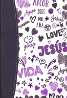 Biblia RVR60 024ti PJR - Palabras de Vida. Amor Lila (Simi Piel) [Biblia Compacta]