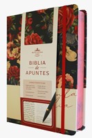 Biblia RVR60 Apuntes/ Azul Oscuro Flores TD Canto Pintado (Tapa Dura) [Biblia]