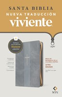 Biblia NTV Referencia Letra Grande Filament Gris Con Cierre (Simi Piel) [Biblia]