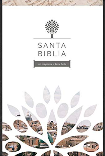 Santa Biblia RVR 1960 - Letra grande, imitación piel negra con imágenes de Tierra Santa