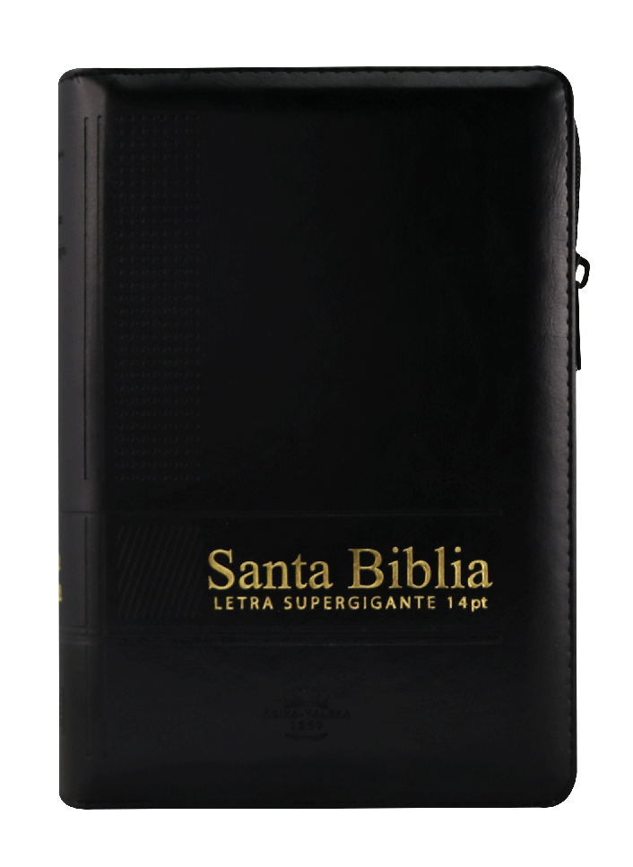 Biblia Letra Gigante 14 Puntos Negro Cierre
