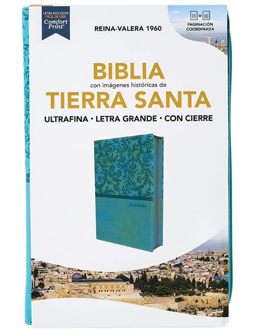 Biblia Tierra Santa LG Turquesa Cierre