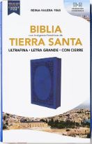 Biblia RVR60 Tierra Santa LG Azul Cierre