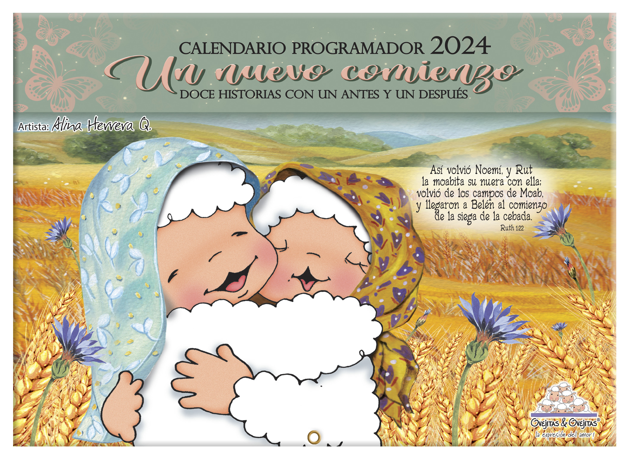 Calendario Programador de Pared 2024 Ovejitas