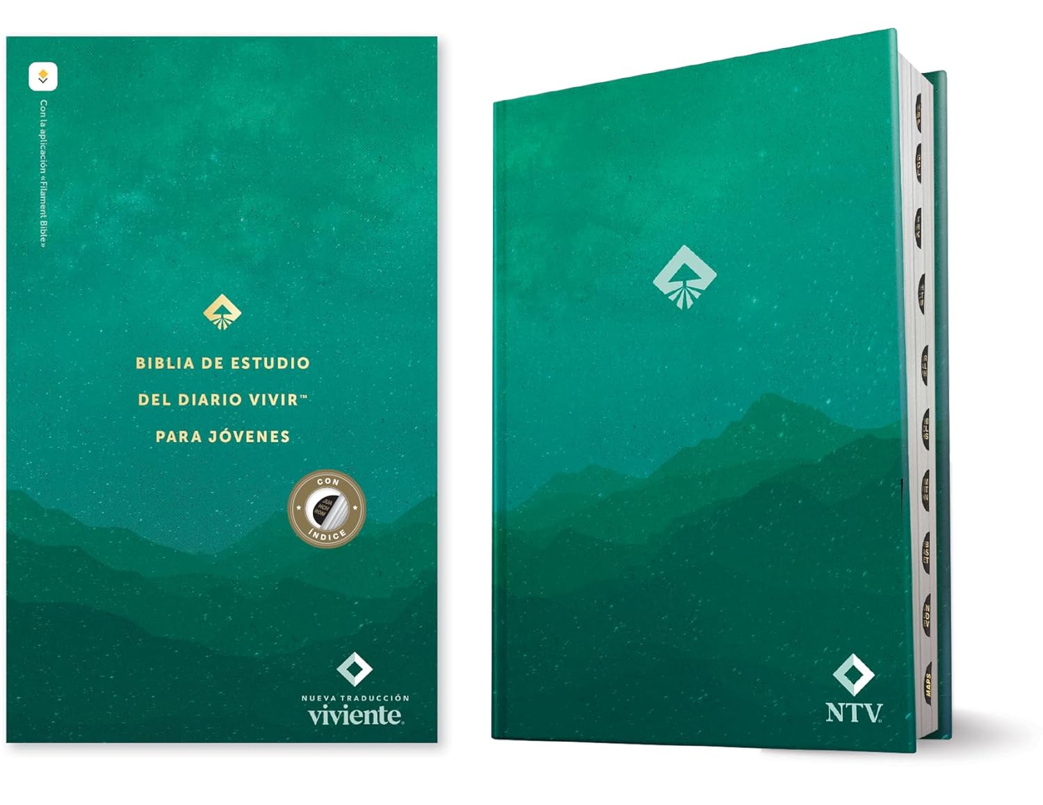 Biblia de Estudio del Diario Vivir NTV TD Índice para Jóvenes con Filament