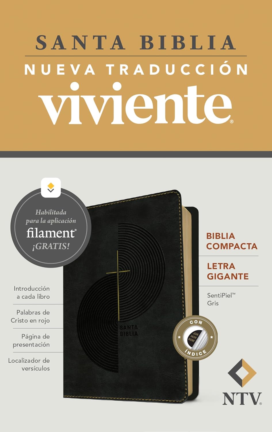 BIBLIA NTV COMPACTA LG NEGRO INDICE