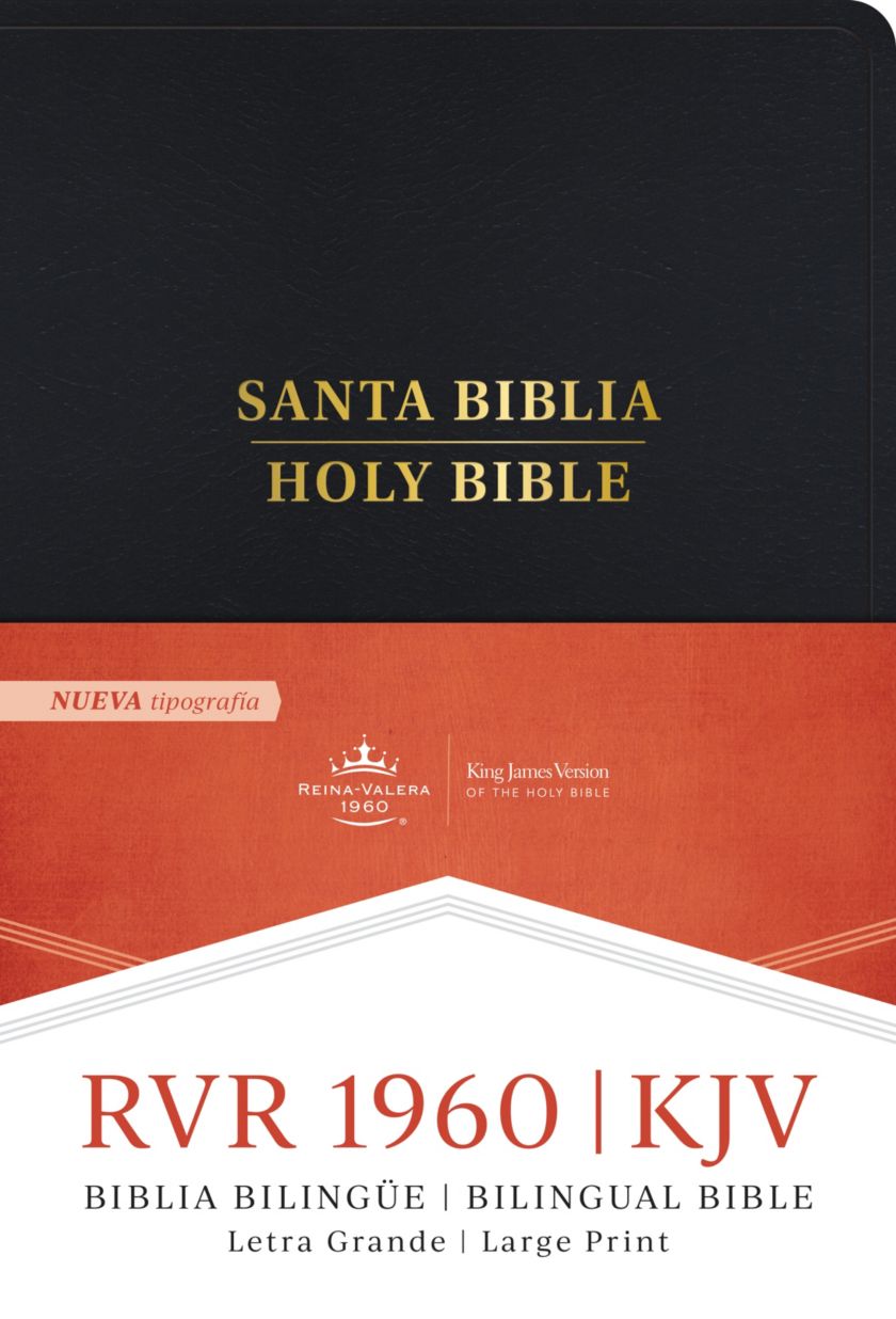 Biblia Bilingue 1960/KJV Letra Grande Negro