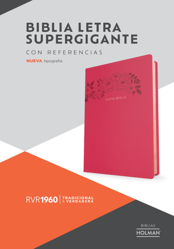 Biblia RVR 1960 Letra Súper Gigante Floral