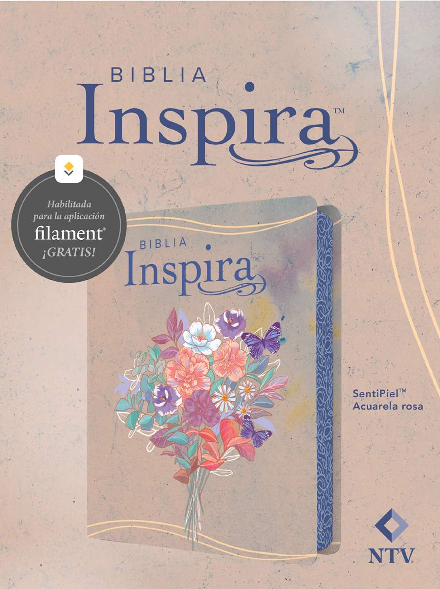 Biblia Inspira NTV con Filament Flores Moradas