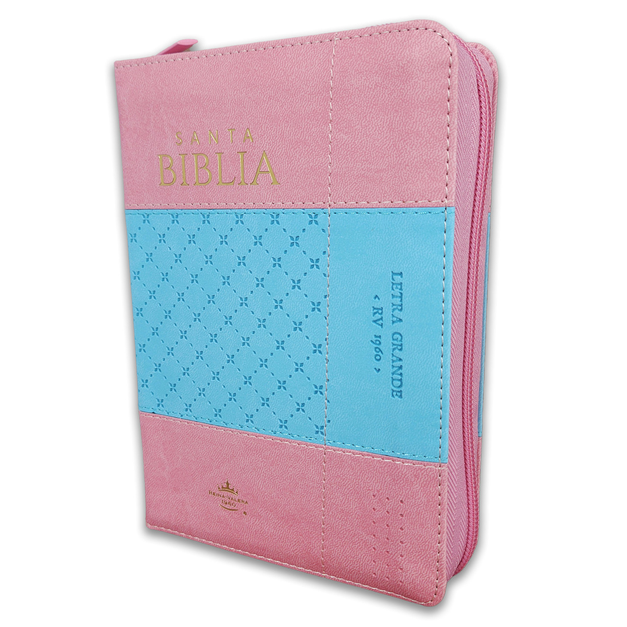 Biblia RV6035czti PJR i/ Cierre Índice / Rosa Azul