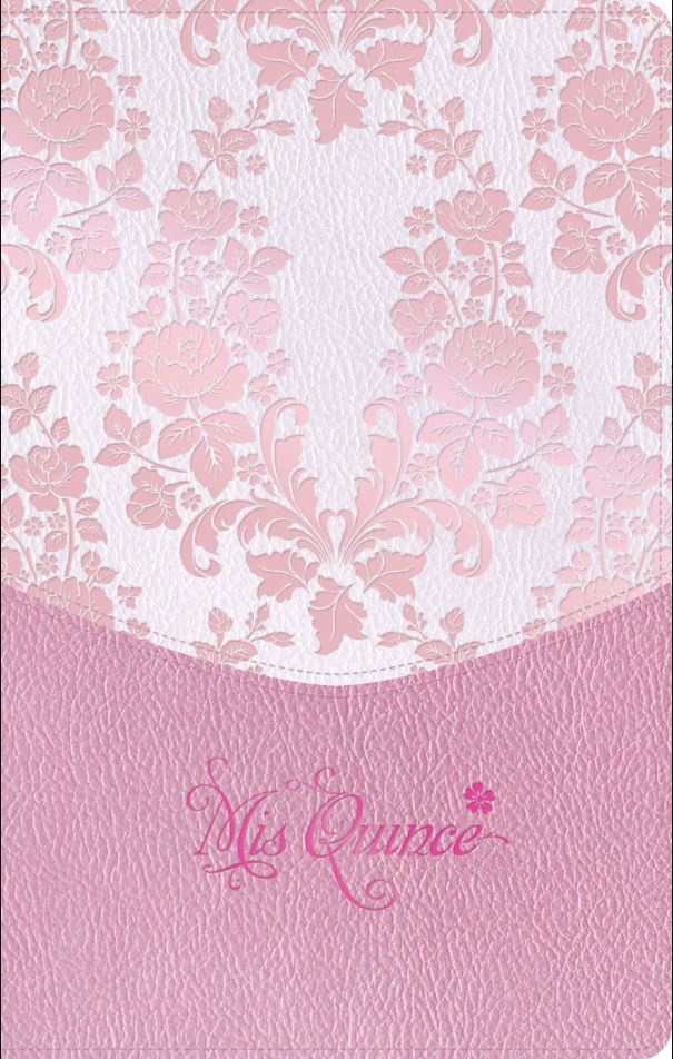 Biblia RVR60 Mis Quince Rosa Floral Simi Piel